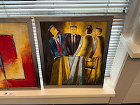 B williams schilderij olieverf op canvas (3x) - afbeelding 6 van  9