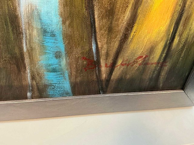 B williams schilderij olieverf op canvas (3x) - afbeelding 7 van  9