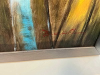 B williams schilderij olieverf op canvas (3x) - afbeelding 7 van  9