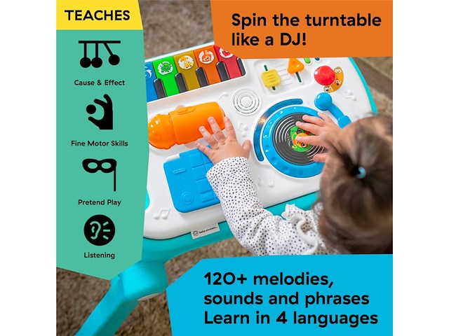 Baby walker 4 in 1 musical mix n roll baby einstein blauw - afbeelding 2 van  4