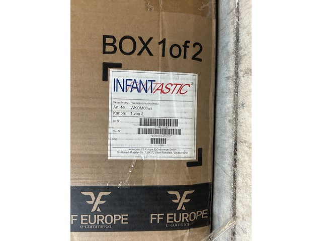 Babycommode met 3 grote laden en compartiment infantastic, wit - afbeelding 4 van  6