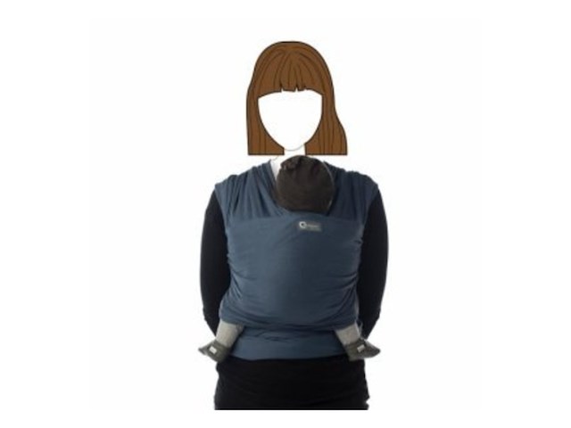 Babylonia draagsjaal biologische gebreide slen blue jeans 2 tot 18 kg - afbeelding 2 van  4