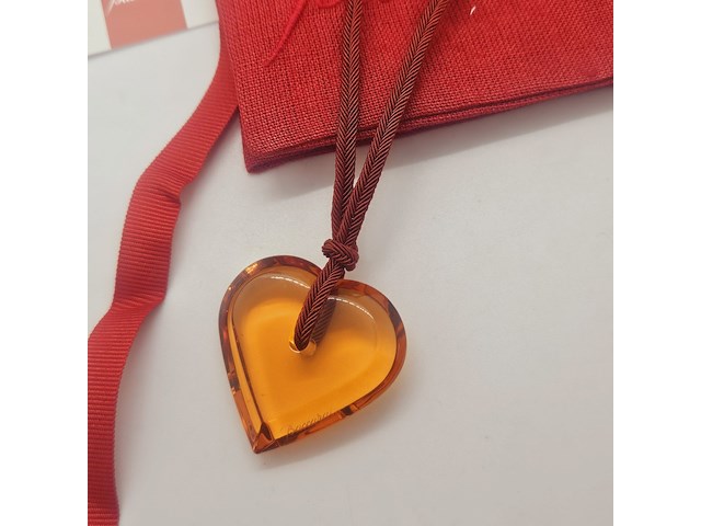 Baccarat (rouge) hart pendant collier - inclusief doos - afbeelding 2 van  9