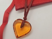 Baccarat (rouge) hart pendant collier - inclusief doos - afbeelding 2 van  9