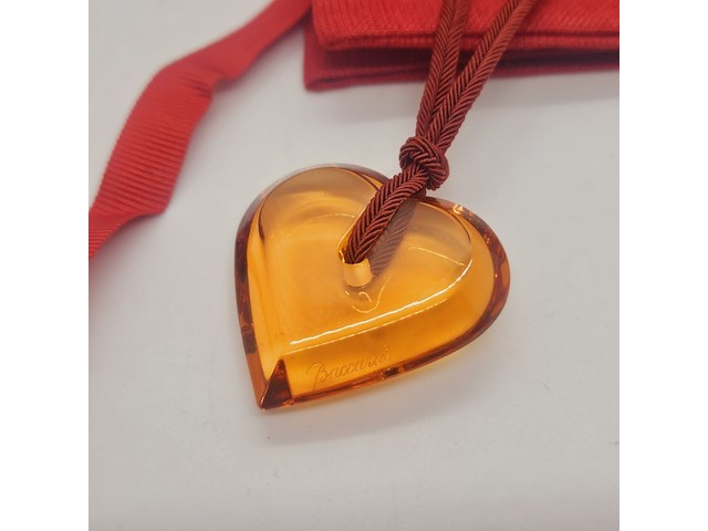 Baccarat (rouge) hart pendant collier - inclusief doos - afbeelding 3 van  9