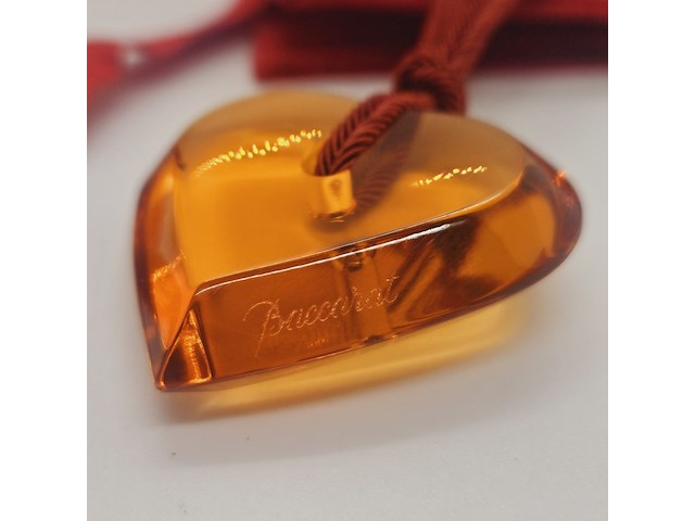 Baccarat (rouge) hart pendant collier - inclusief doos - afbeelding 4 van  9