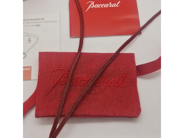 Baccarat (rouge) hart pendant collier - inclusief doos - afbeelding 5 van  9