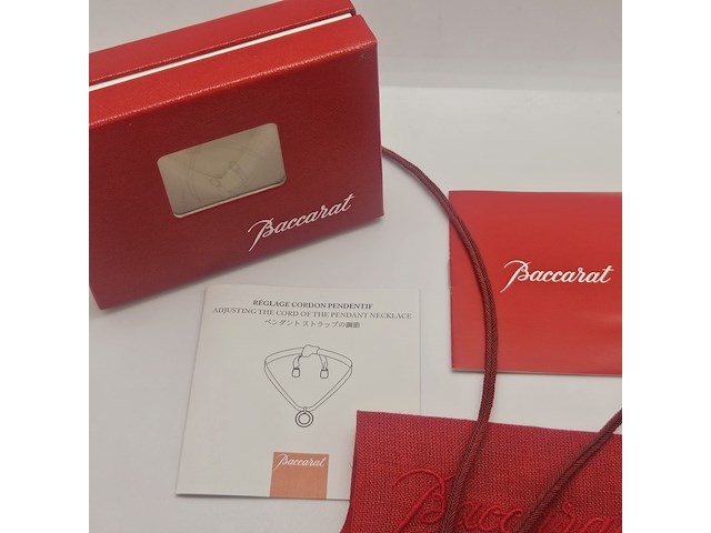 Baccarat (rouge) hart pendant collier - inclusief doos - afbeelding 7 van  9