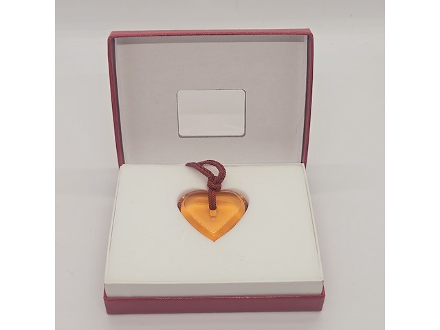 Baccarat (rouge) hart pendant collier - inclusief doos - afbeelding 8 van  9