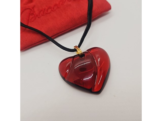 Baccarat (rouge) hart pendant collier - afbeelding 2 van  6
