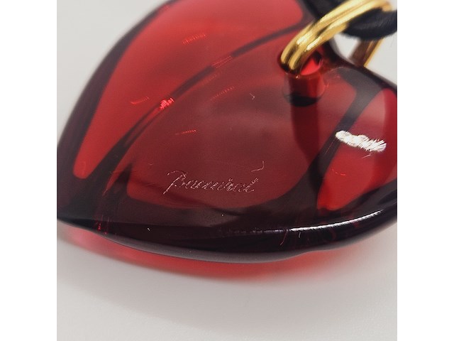 Baccarat (rouge) hart pendant collier - afbeelding 4 van  6