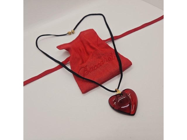 Baccarat (rouge) hart pendant collier - afbeelding 1 van  6