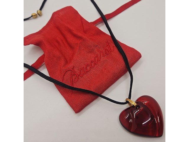 Baccarat (rouge) hart pendant collier - afbeelding 2 van  6