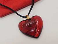 Baccarat (rouge) hart pendant collier - afbeelding 3 van  6