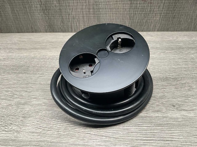 Bachmann twist 2x stopcontact mat zwart - afbeelding 4 van  4
