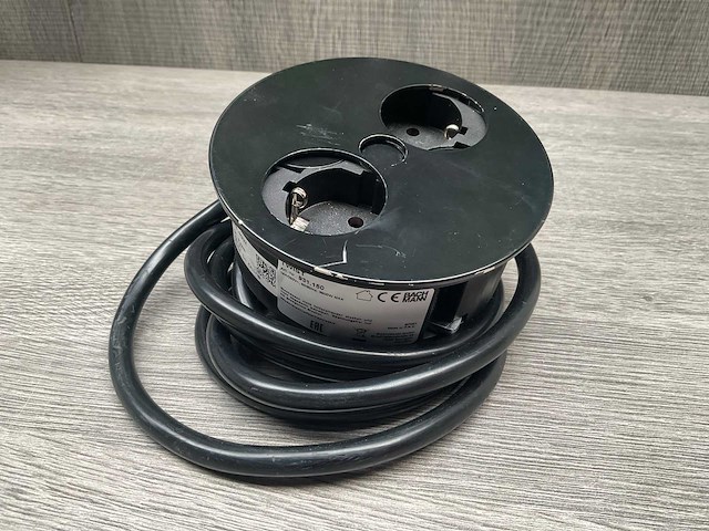 Bachmann twist 2x stopcontact mat zwart - afbeelding 2 van  3