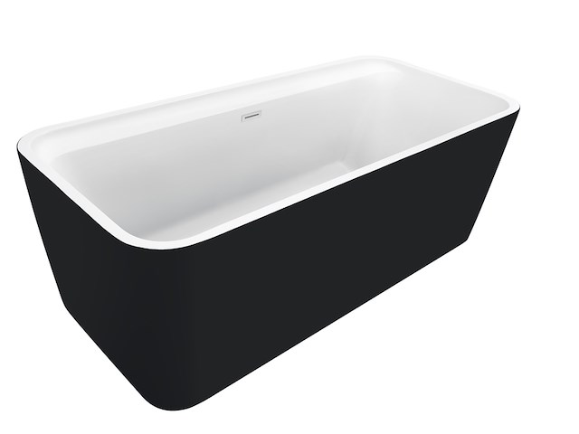 Bad monoblock / vrijstaand, allibert, kalora, zwart mat - afbeelding 1 van  5
