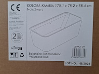 Bad monoblock / vrijstaand, allibert, kalora, zwart mat - afbeelding 4 van  5