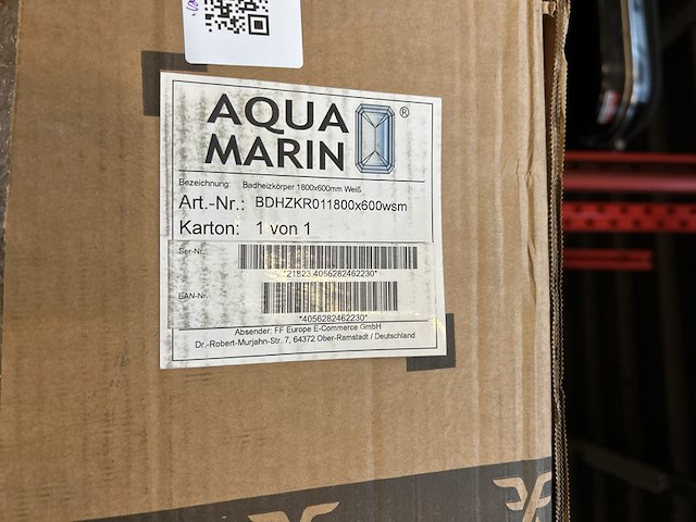 Badkamer radiator aquamarin, bdhzkr011800x600wsm - afbeelding 5 van  5