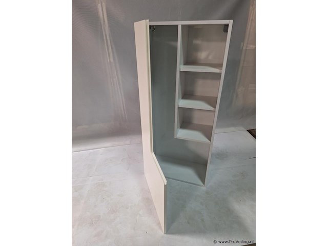 Badkamer wandkast met deur en open vakken - ca. 32x60x130 cm - afbeelding 3 van  3