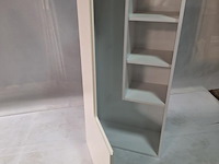 Badkamer wandkast met deur en open vakken - ca. 32x60x130 cm - afbeelding 3 van  3