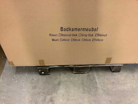 Badkamermeubel 100 cm + wastafel karo, walnut - afbeelding 3 van  3