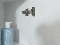 Badkamermeubel 120 cm - hoogglans wit + witte dubbele wasbak - incl. kranen - afbeelding 7 van  9