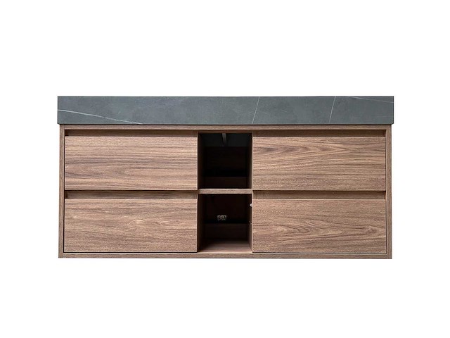 Badkamermeubel 2-persoons - 120cm - kleur walnoot - afbeelding 2 van  2