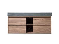 Badkamermeubel 2-persoons - 120cm - kleur walnoot