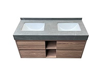 Badkamermeubel 2-persoons - 120cm - kleur walnoot - afbeelding 11 van  13