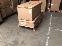 Badkamermeubel 2-persoons - 150 cm - hout decor met grijze marmeren wasbak - incl. kranen - afbeelding 4 van  8