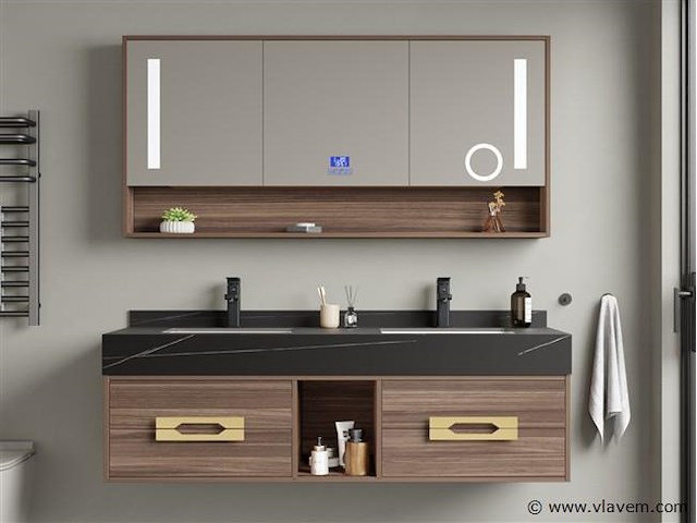 Badkamermeubel 2-persoons - 150 cm - afbeelding 1 van  6