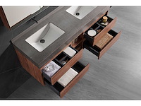 Badkamermeubel 2-persoons - 150cm - kleur walnoot - afbeelding 3 van  5