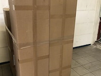 Badkamermeubel 2 persoons 140 cm - taupe - 2 zijkasten, 2 ovale spiegels - afbeelding 5 van  5