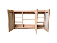 Badkamermeubel 2-persoons met hangkast - 120cm - kleur walnoot - afbeelding 3 van  19