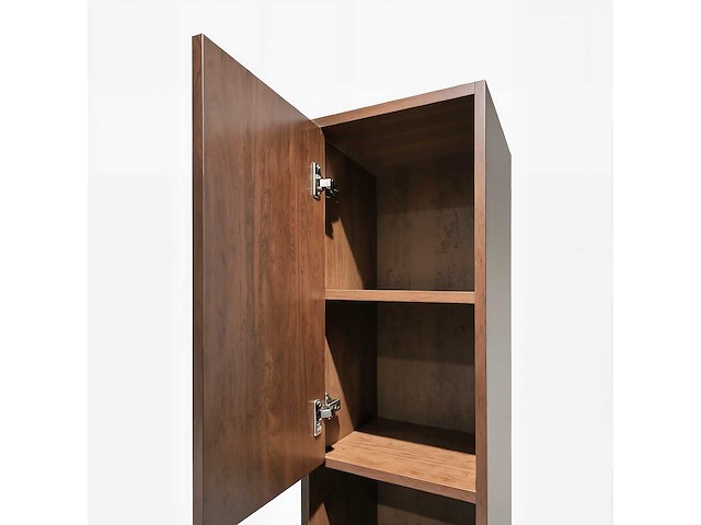 Badkamermeubel 2-persoons met hangkast - 120cm - kleur walnoot - afbeelding 10 van  19