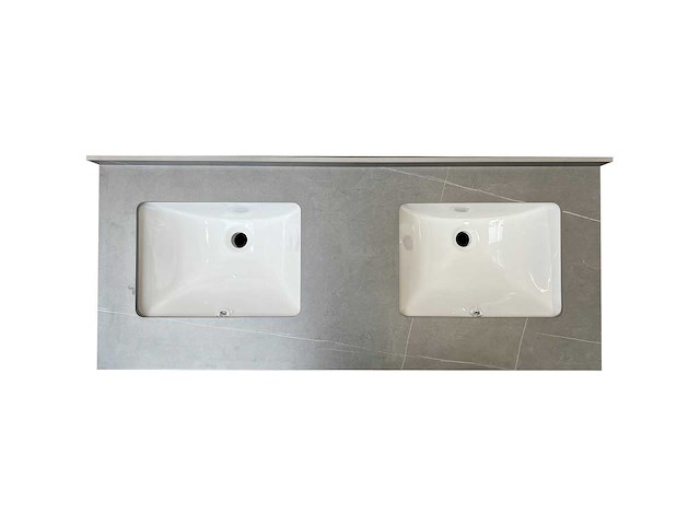 Badkamermeubel 2-persoons met hangkast - 120cm - kleur walnoot - afbeelding 18 van  19