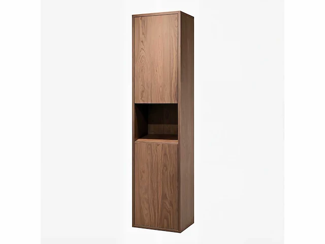 Badkamermeubel 2-persoons met hangkast - 150cm - kleur walnoot - afbeelding 7 van  21