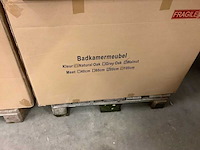 Badkamermeubel 80 cm + wastafel karo, walnut - afbeelding 3 van  3