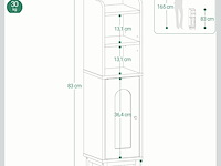 Badkamermeubel hzuaneri, wit - afbeelding 2 van  3