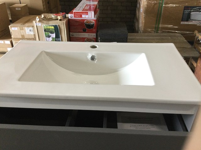 Badkamermeubel met wastafel, allibert, 251583, grijs - afbeelding 5 van  5