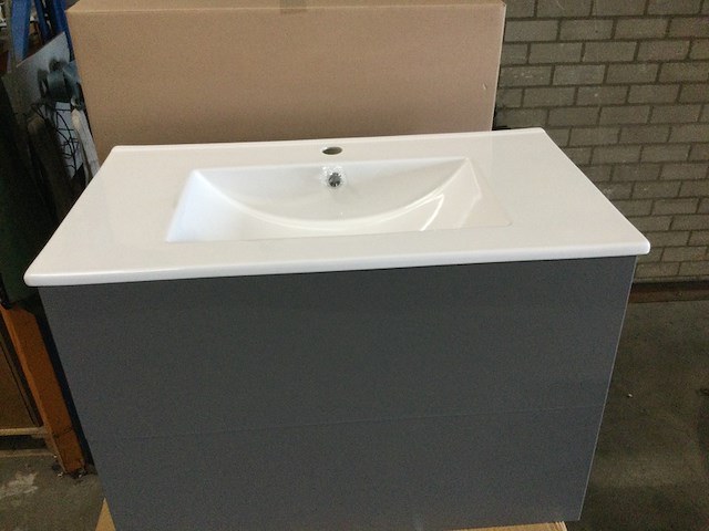 Badkamermeubel met wastafel, allibert, 251583, grijs - afbeelding 6 van  7