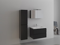 Badkamermeubel vonato, 1-persoons 80 cm, hoogglans zwart - afbeelding 1 van  4