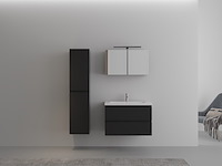 Badkamermeubel vonato, 1-persoons 80 cm, hoogglans zwart - afbeelding 2 van  4