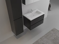 Badkamermeubel vonato, 1-persoons 80 cm, hoogglans zwart - afbeelding 3 van  4