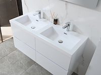 Badkamermeubel vonato, 2-persoons 120 cm, hoogglans wit - afbeelding 3 van  9
