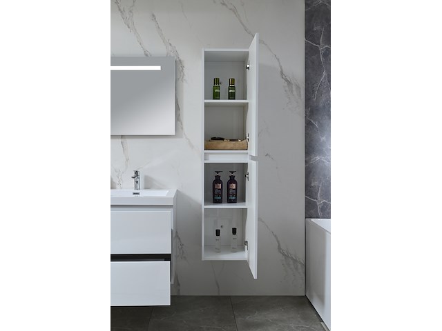 Badkamermeubel vonato, 2-persoons 120 cm, hoogglans wit - afbeelding 6 van  9