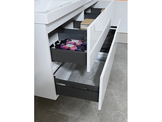 Badkamermeubel vonato, 2-persoons 120 cm, hoogglans wit - afbeelding 8 van  9