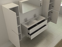 Badkamermeubel vonato, 2-persoons 120 cm, hoogglans wit - afbeelding 3 van  6