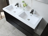 Badkamermeubel vonato, 2-persoons 120 cm, hoogglans zwart - afbeelding 3 van  9